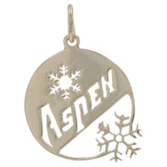 Yellow Gold Aspen, Colorado Charm - 14k Snow Skiing Winter Sports