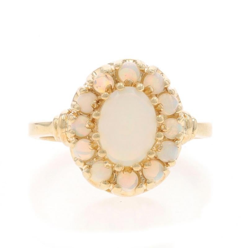 Dimensione: 7
Costo della taglia: Aumento di 2 taglie per $40 o Diminuzione di 1 taglia per $30

Contenuto del metallo: Oro giallo 10k

Informazioni su A. Stone

Opale australiano naturale
Carati: 1.14ctw
Taglio: Cabochon ovale e cabochon