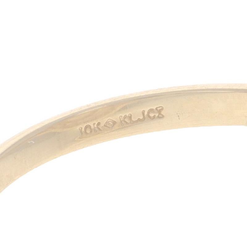 Anello aureola in oro giallo australiano 10k con cabochon ovale e cabochon rotondo 1,14ctw in vendita 2