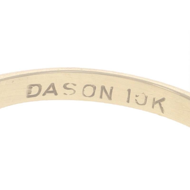 Anillo Solitario de Oro Amarillo con Ópalo Australiano 10k Cabujón Ovalado .28ct en venta 1
