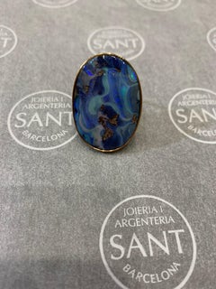 Yellow Gold Autralian Boulder Opal Cocktail Ring