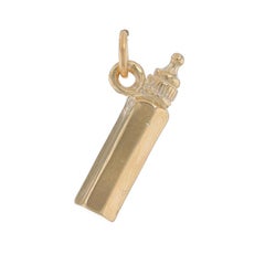 Yellow Gold Baby Bottle Charm - 14k Infant Feeding Mom's Keepsake