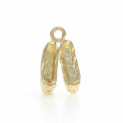 Yellow Gold Ballet Shoes Charm - 14k Ballerina Dancer