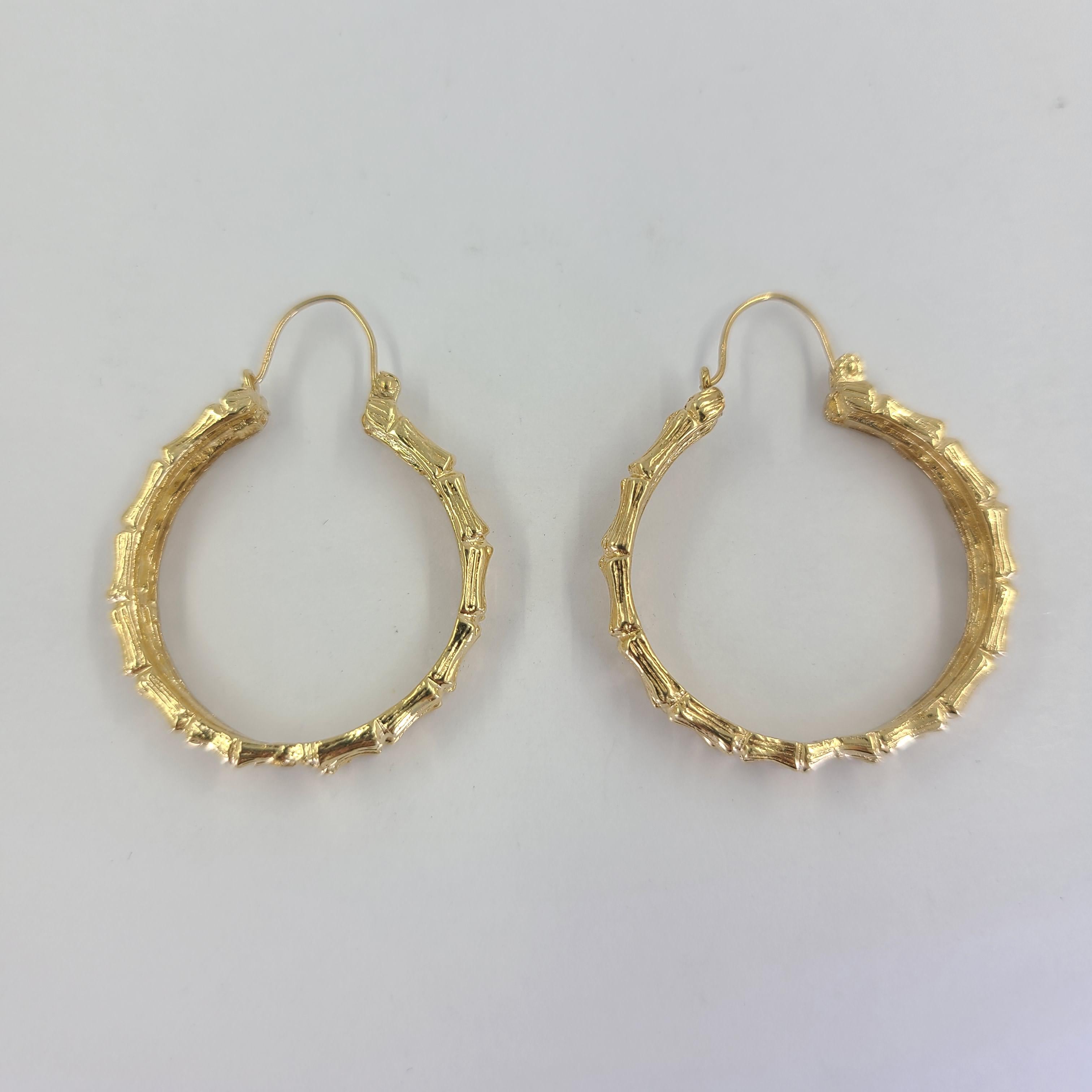 double bamboo earrings