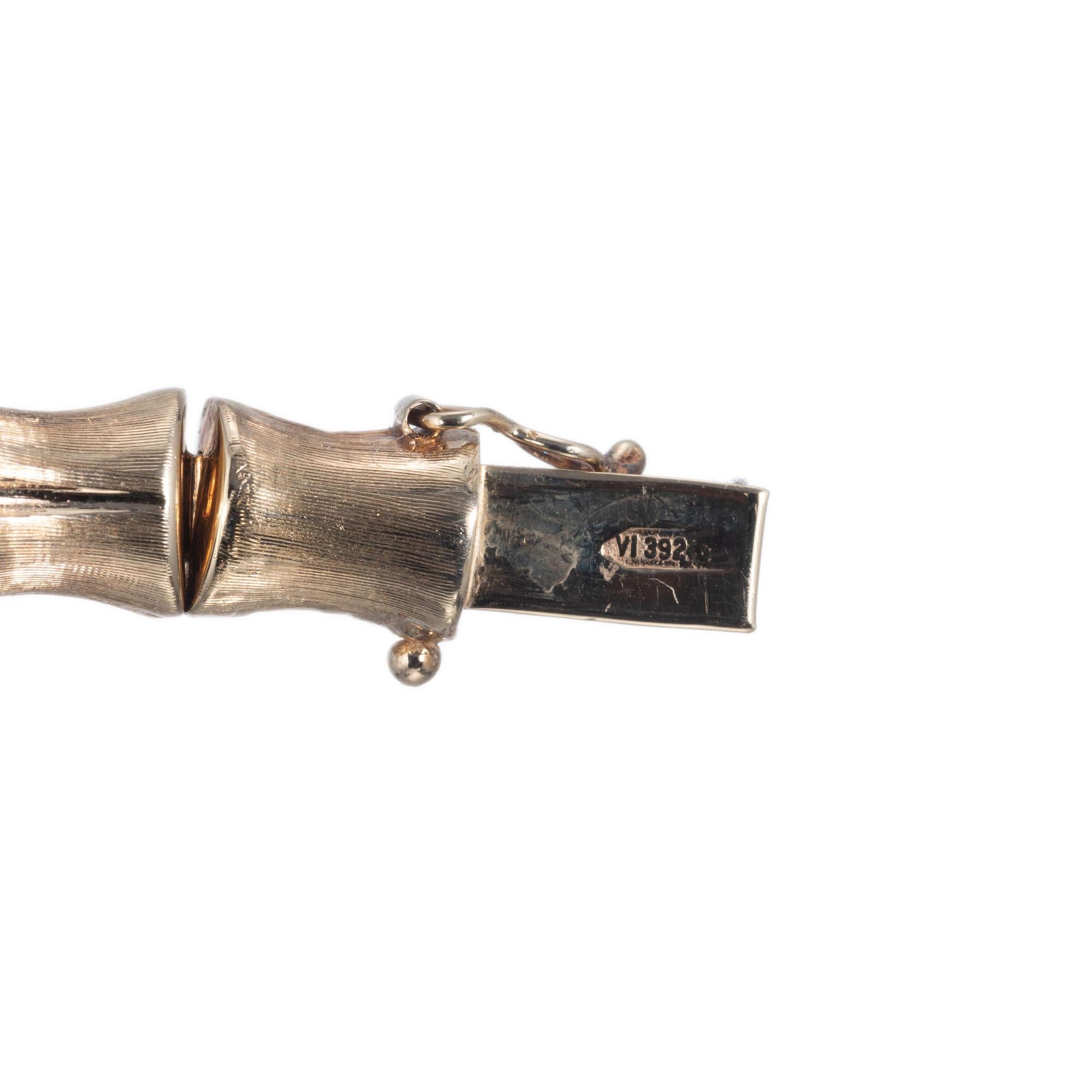 14k gold bamboo bracelet