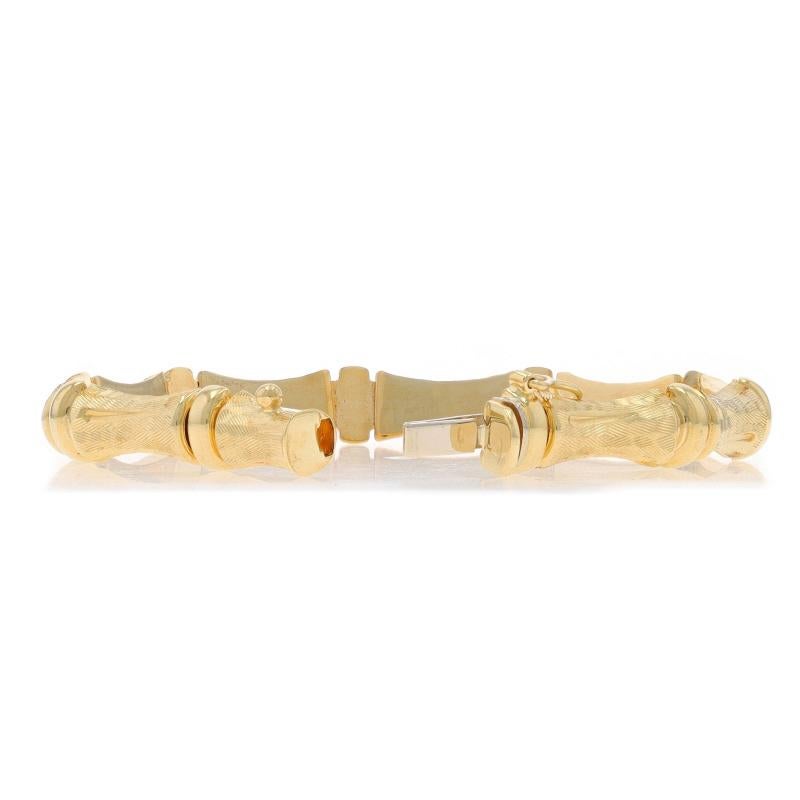 Bracelet à maillons bambou en or jaune 7