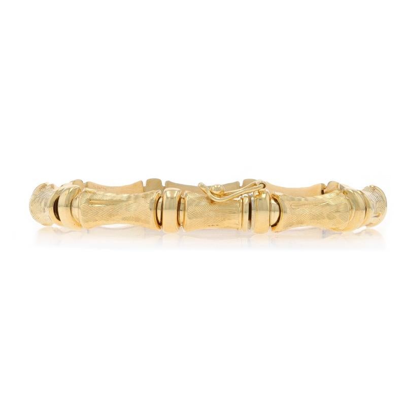 Pulsera de eslabones de bambú de oro amarillo 7