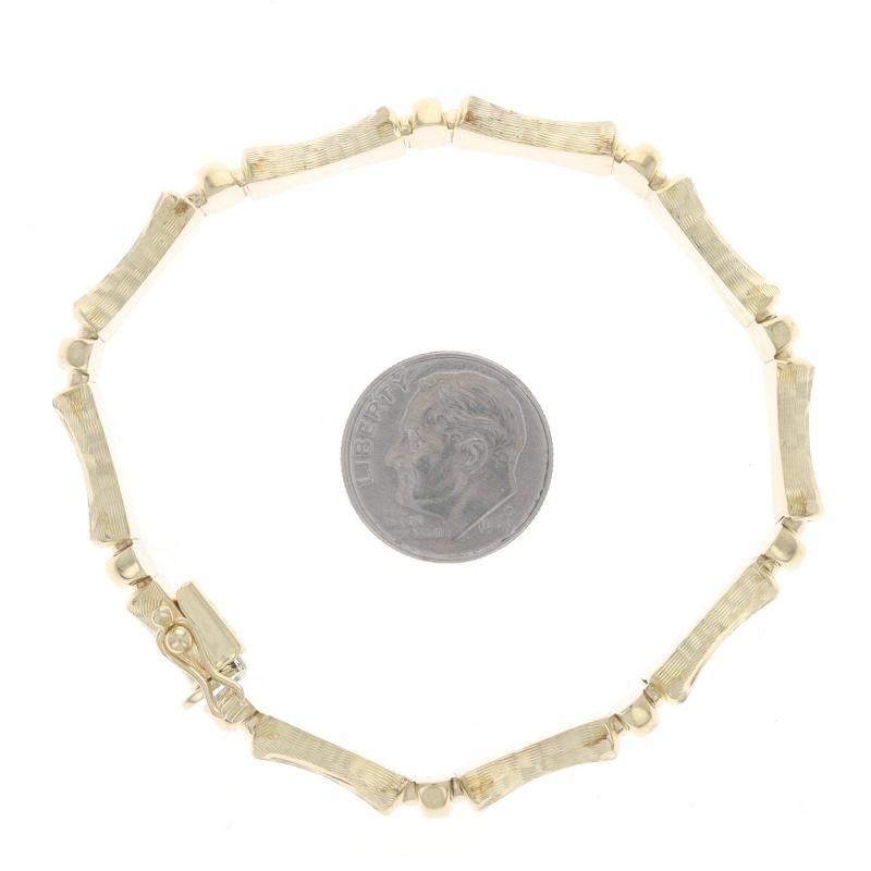 Bracelet à maillons bambou en or jaune 7