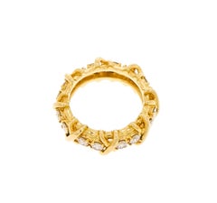 Yellow Gold Band with Diamond