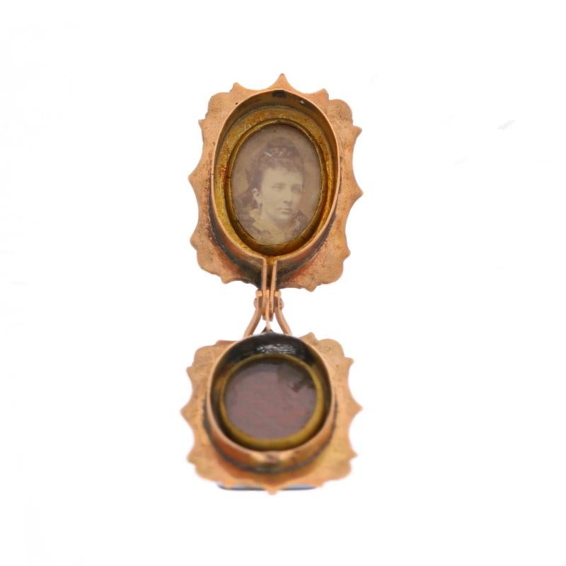 Victorien Pendentif de deuil victorien en or jaune - 10k Memento Mori en vente