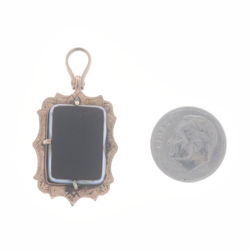 Pendentif de deuil victorien en or jaune - 10k Memento Mori Unisexe en vente