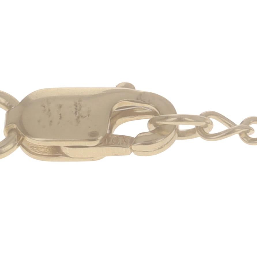 Collier en or jaune avec pendentif en forme de barre - 10k Gravable Ajustable en vente 2