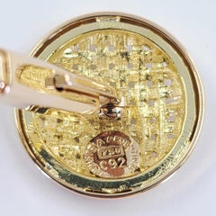 Yellow Gold Basketweave Cufflinks
