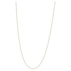 Collana a catena di perline in oro giallo da 19" - 14k