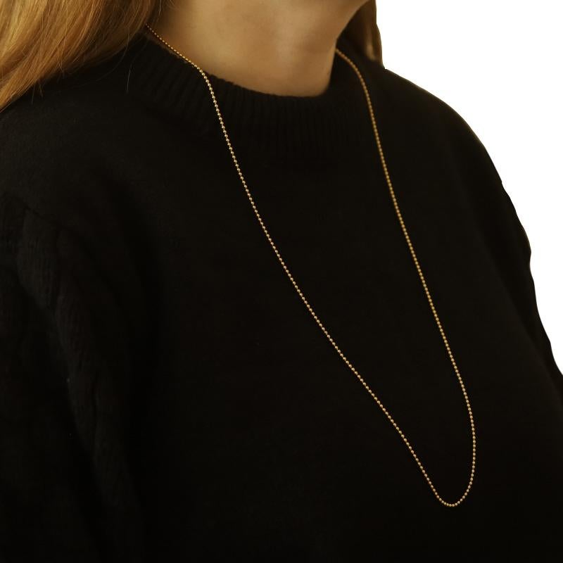 Collana con catena di perline in oro giallo 29 3/4