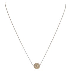 Yellow Gold Beaded Ball Pendant Necklace - 14k Adjustable