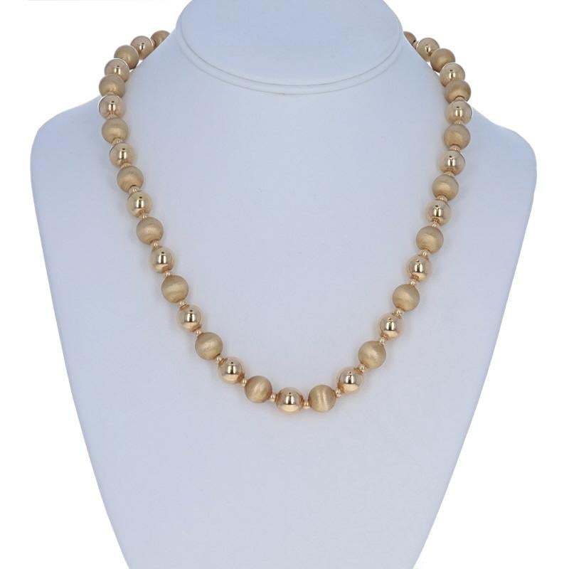 Collana di perline in oro giallo 20 1/4