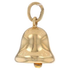 Yellow Gold Bell Charm - 14k Instrument Clapper Moves