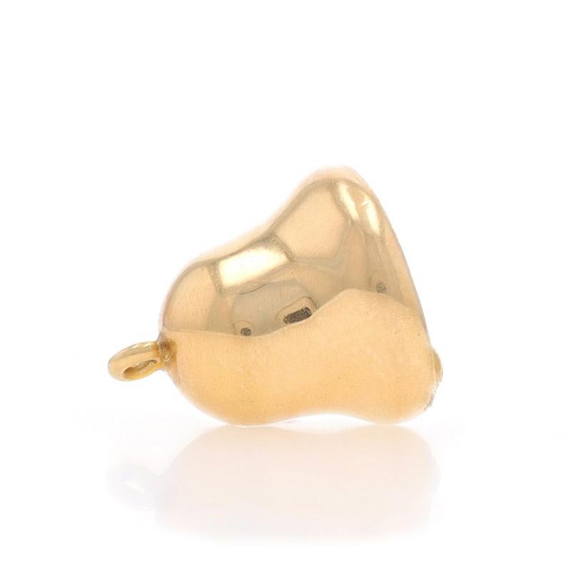 Yellow Gold Bell Charm - 14k Music Clapper Moves In Excellent Condition For Sale In Greensboro, NC