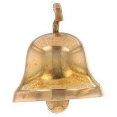 Used Yellow Gold Bell Charm - 14k Musical Instrument Clapper Moves