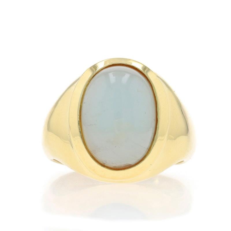 Taglia: 7 3/4
Costo della taglia: Up & Up per 60$ o Down per 40$.

Contenuto del metallo: Oro giallo 18k

Informazioni su A. Stone

Berillo naturale
Carati: 5.46ct
Taglio: Cabochon ovale
Colore: Verde chiaro

Carati totali: 5,46ct

Stile: