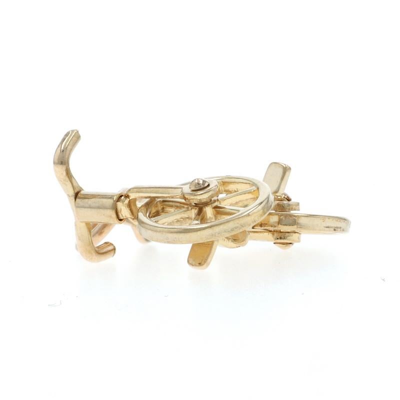 Breloque en or jaune pour bicyclette 14k Loisirs Transport Déménagements Excellent état - En vente à Greensboro, NC