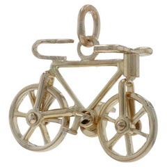 Yellow Gold Bicycle Charm 14k Recreation Transportation Moves