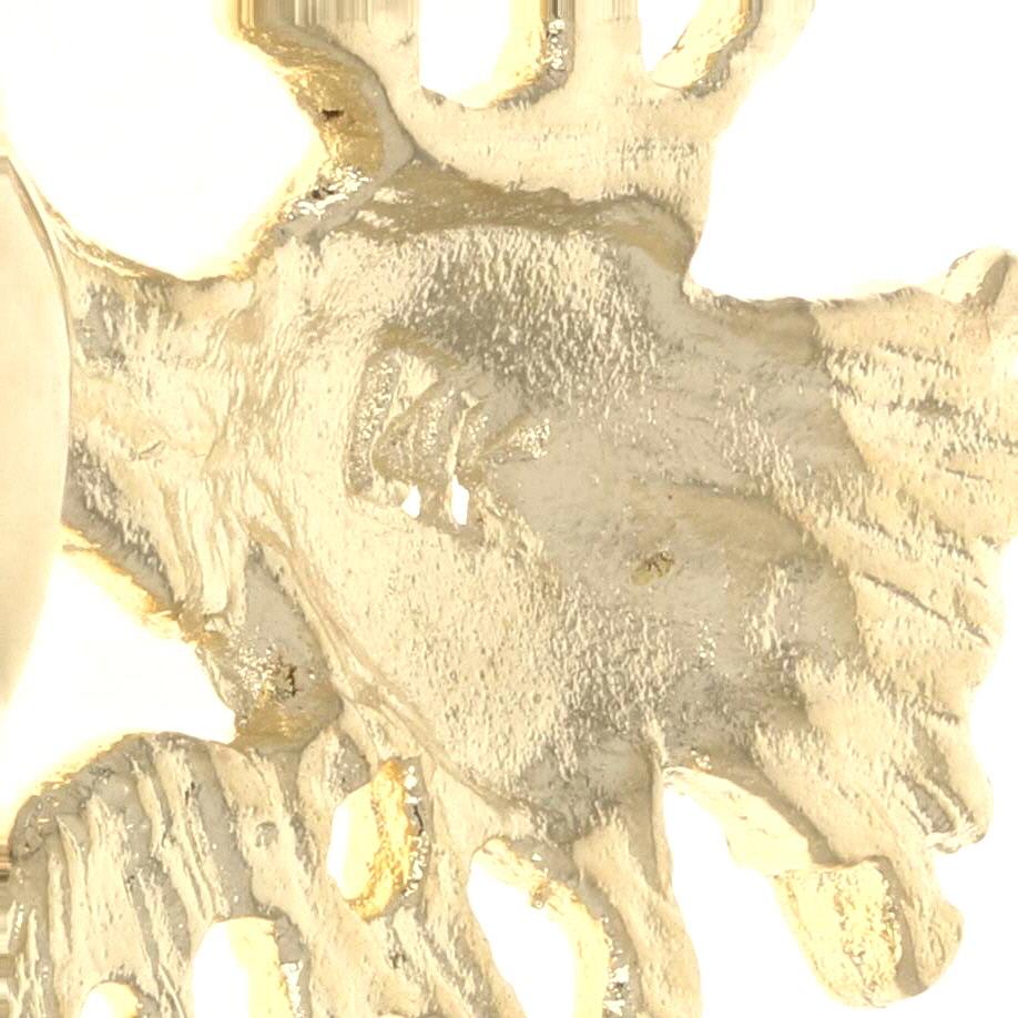 Women's Yellow Gold Bird Pendant, 14k Etched