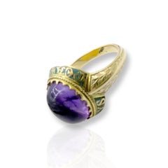 Yellow Gold Bishop’s Amethyst Ring
