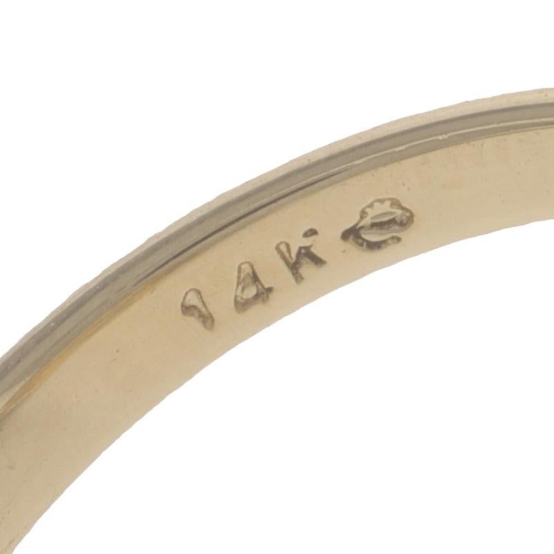 Yellow Gold Biwa Pearl Cocktail Solitaire Bypass Ring - 14k For Sale 1
