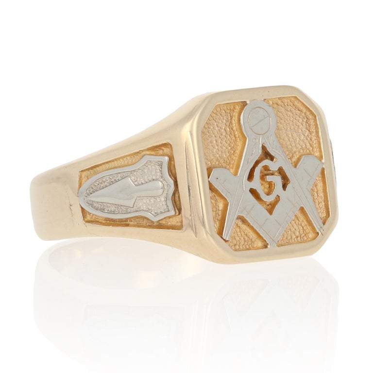 Customizable Yellow Gold Blue Lodge Master Mason Ring, 10k Masonic Men ...