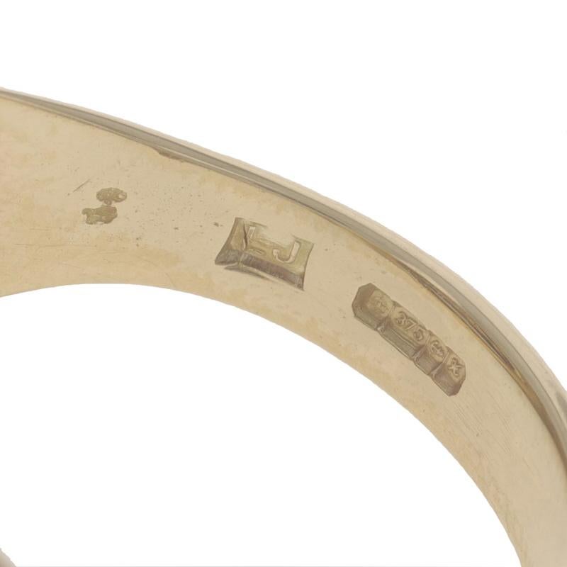 Yellow Gold Blue Lodge Men's Master Mason Flip Ring - 9k Masonic Engrave Signet 4