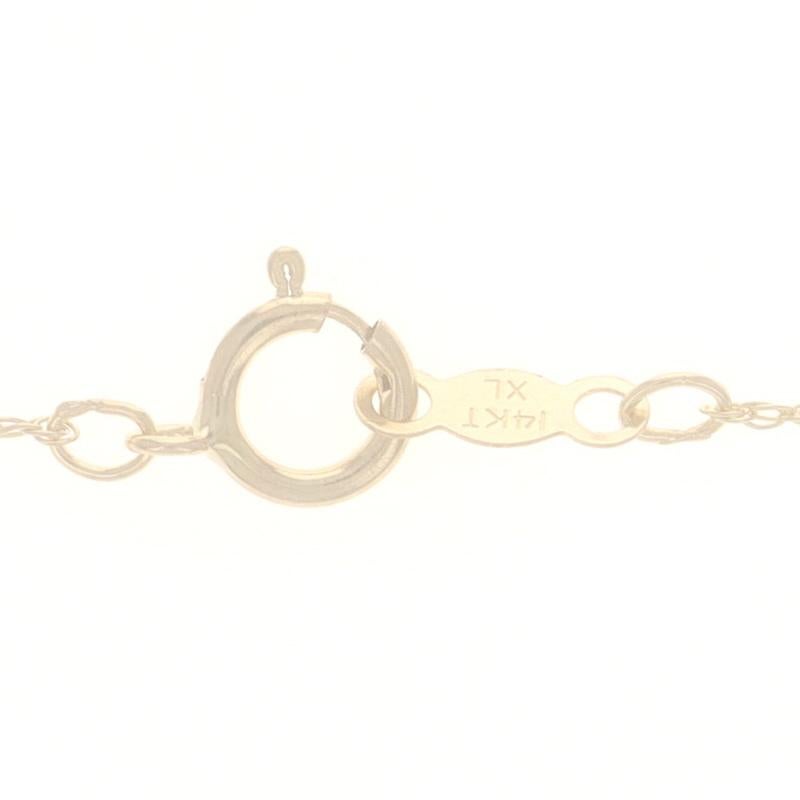 Collier en or jaune avec saphir bleu et diamant 18 1/4