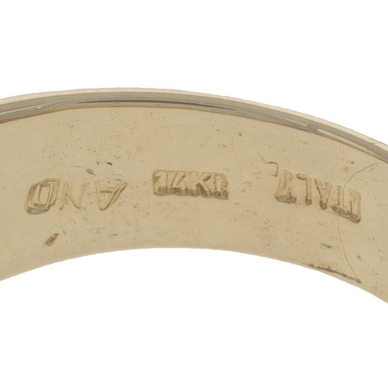 Oro Amarillo Topacio Azul Amatista Citrino Anillo de Tres Piedras - 14k Oval 6.00ctw Sz 8 en venta 2