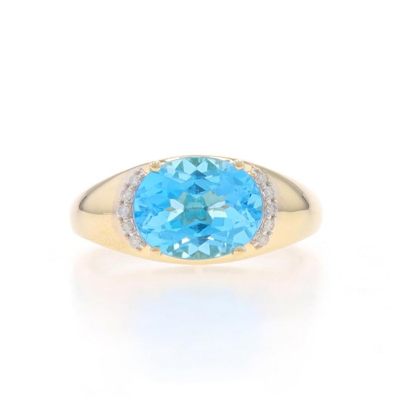 Taille : 7
Frais de taille : Up&Up 2 tailles pour $35 ou Down 1 taille pour $35

Contenu métallique : Or jaune 14k et or blanc 14k

Informations sur les pierres

Topaze bleue naturelle
Traitement : Amélioration de routine
Carat(s) : 3.50ct
Coupe :