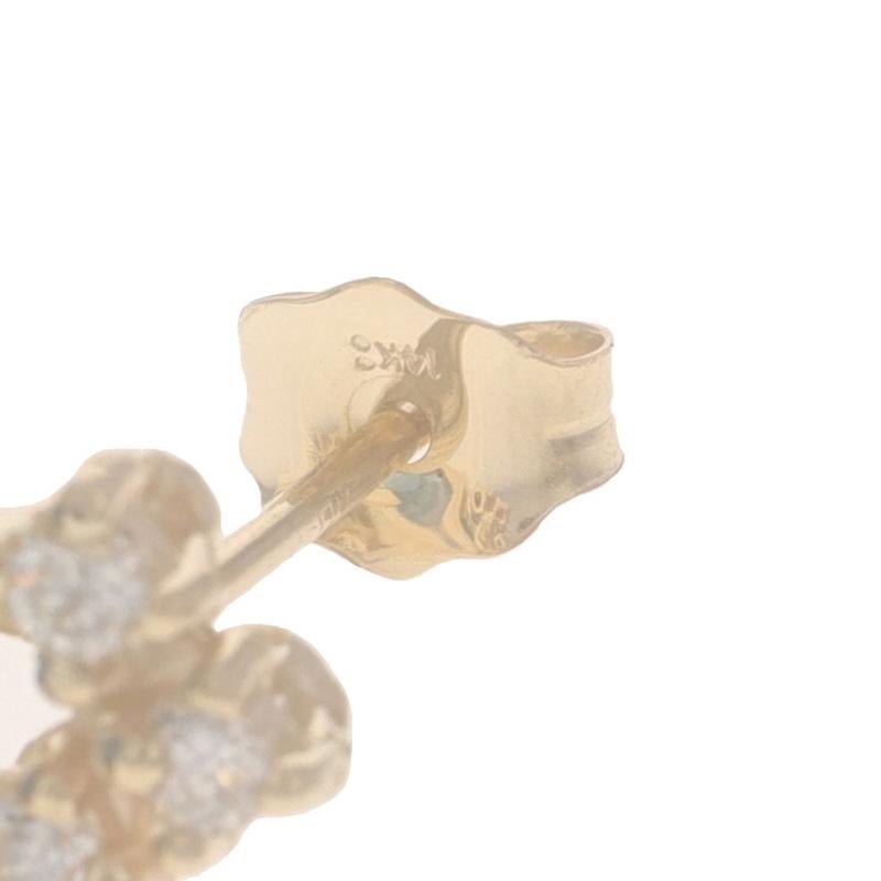Donna Orecchini in oro giallo con diamante e topazio blu 14k con smeraldo 8,18ctw in vendita