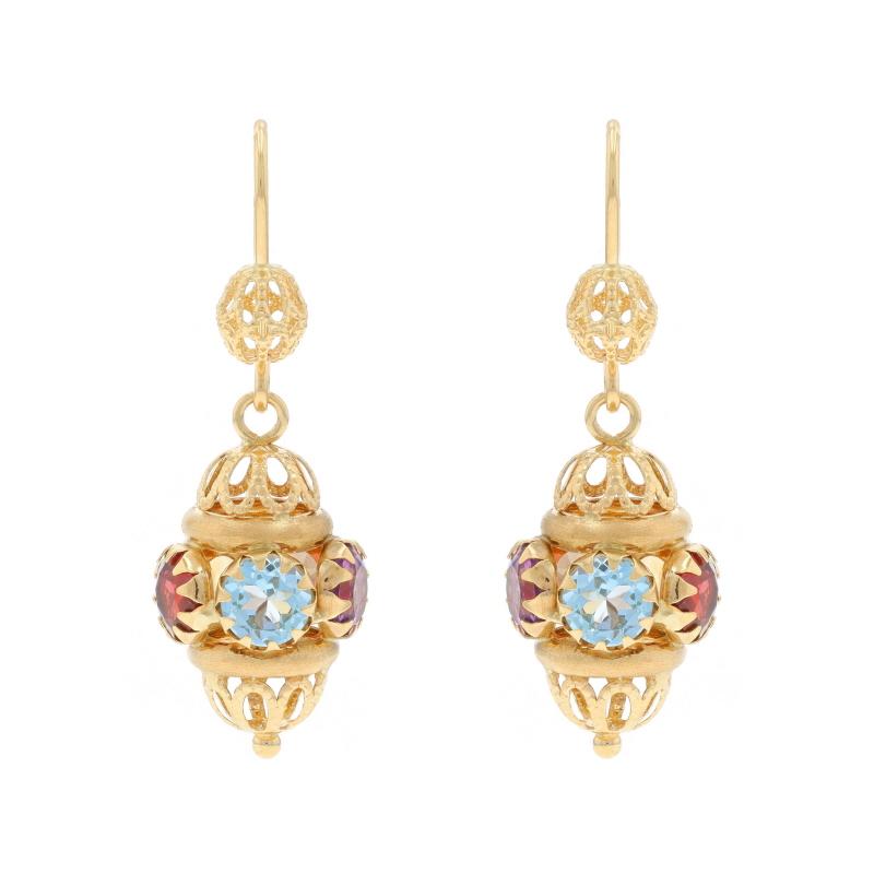 Contenuto del metallo: Oro giallo 18k

Informazioni su A. Stone

Topazio naturale
Trattamento: Miglioramenti di routine
Carati: 2.00ctw
Taglio: Rotondo
Colore: blu

Granati Nature
Carati: 2.00ctw
Taglio: Rotondo
Colore: rosso

Ametiste