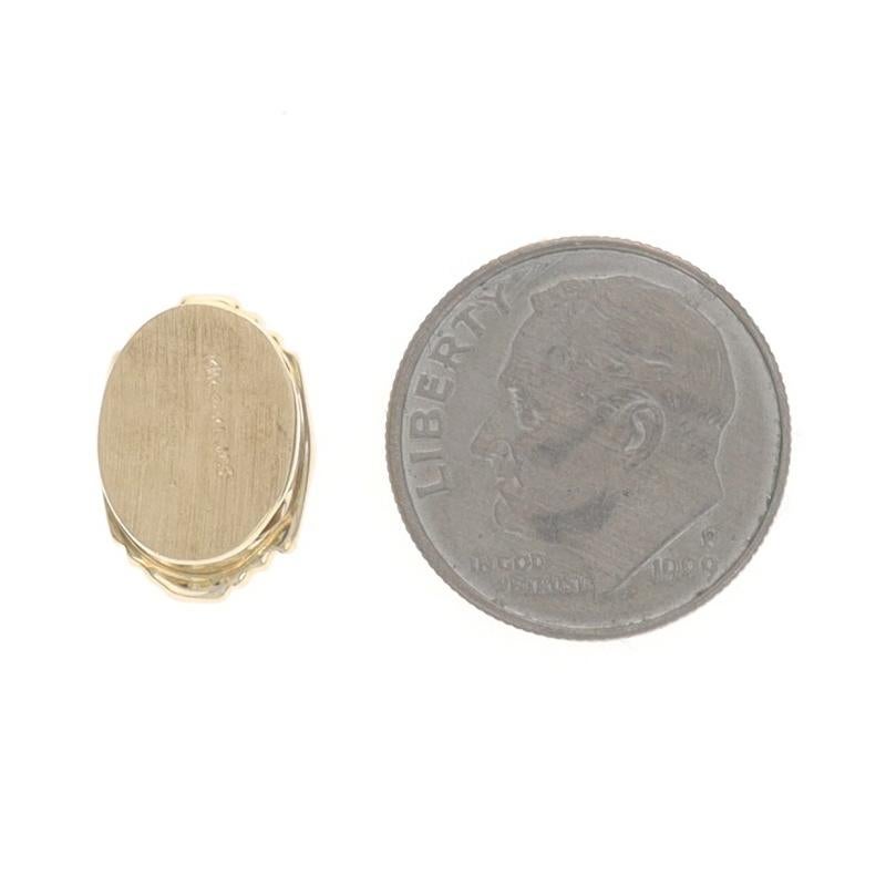 Charm en or jaune avec solitaire en topaze bleue - 14k Oval Excellent état - En vente à Greensboro, NC