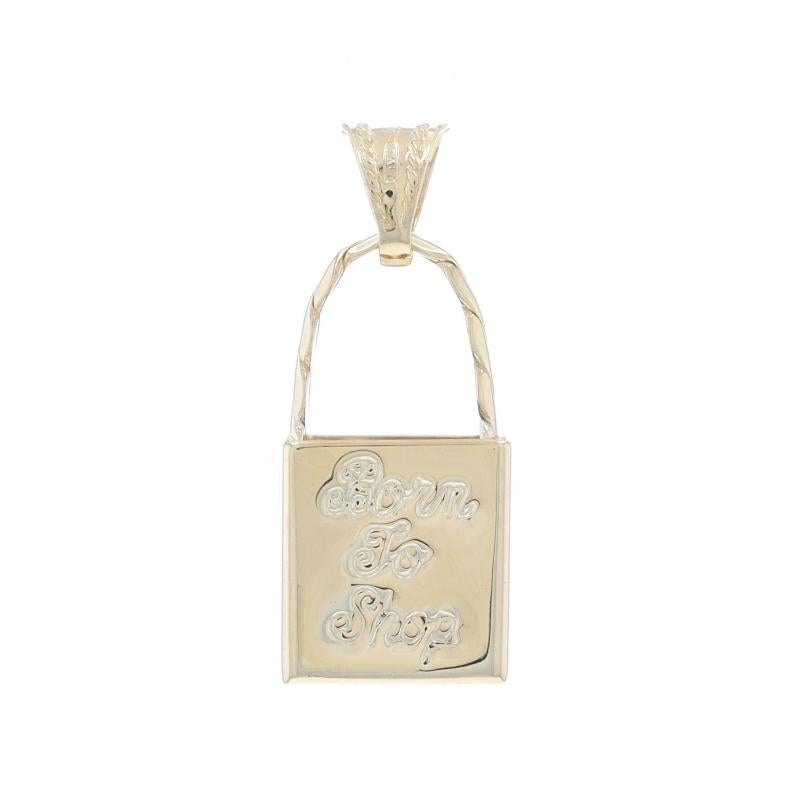 Metal Content: 14k Yellow Gold

Theme: Born to Shop Shopping Tote, Shopping Bag

Measurements

Tall (from top of bag's 