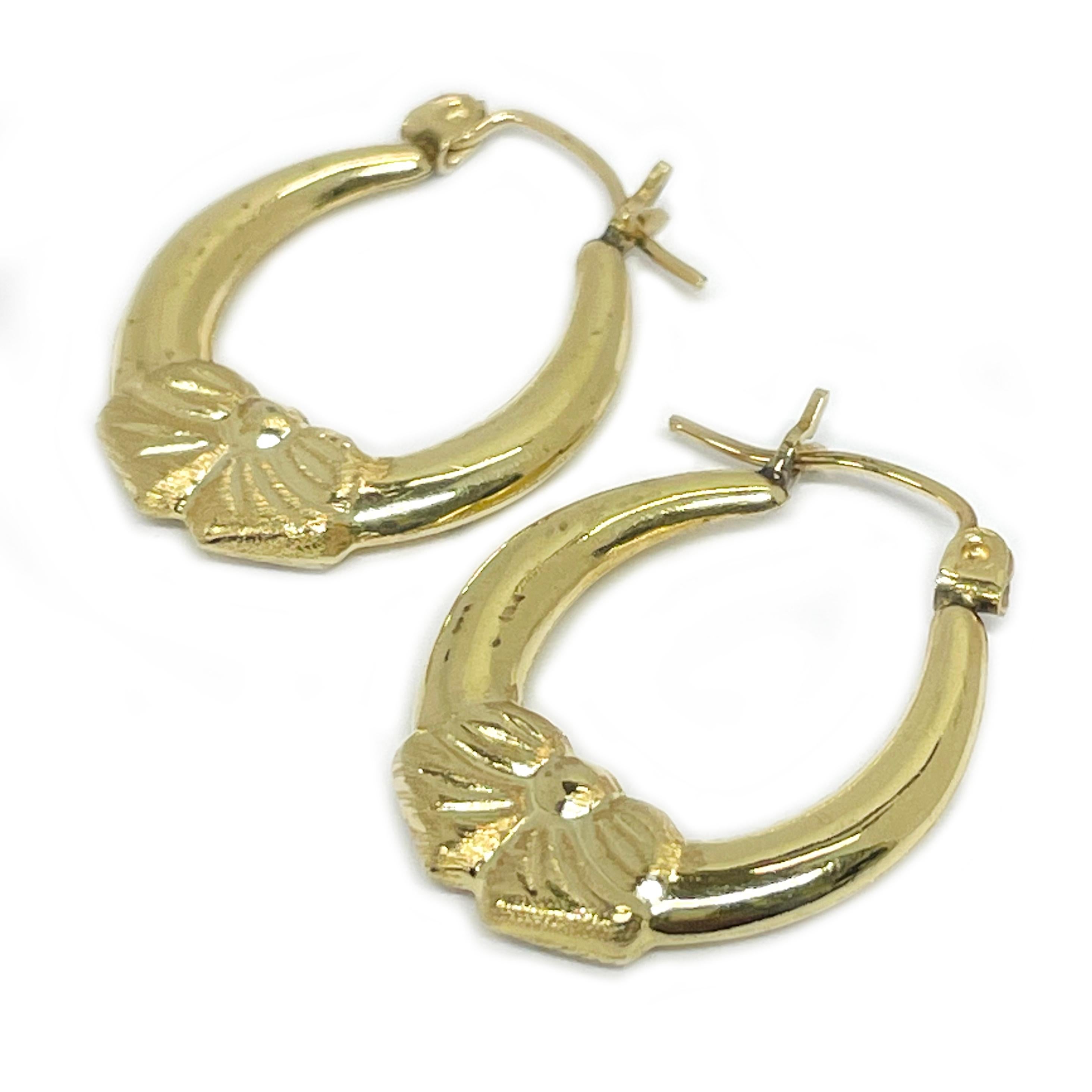 gold bow hoops