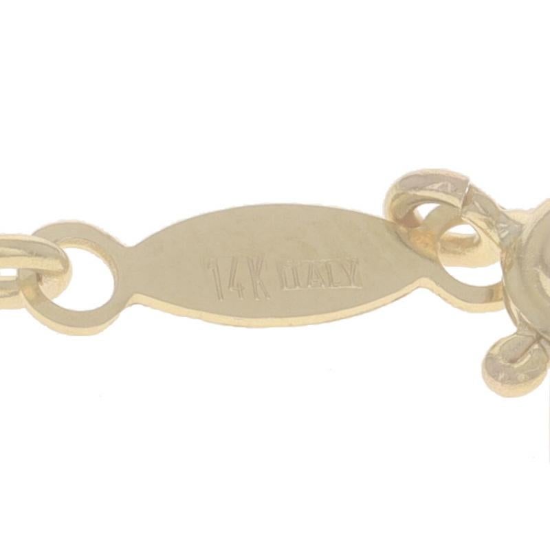 Bracelet à chaîne boîte en or jaune 7 1/4