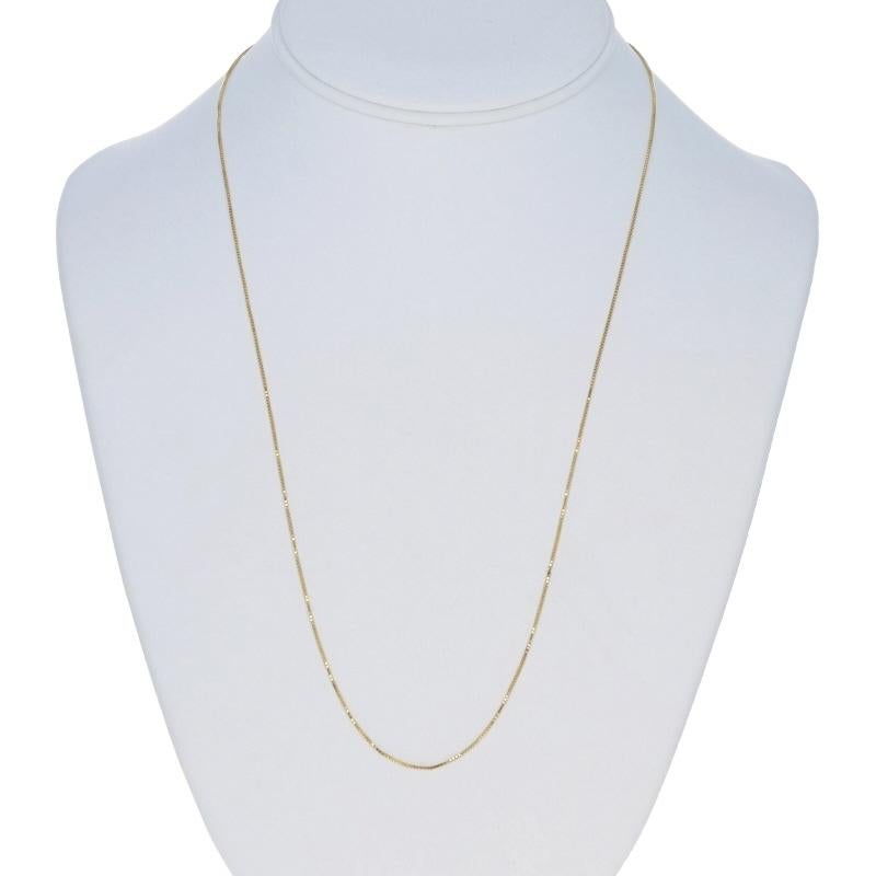 Collier de chaîne en or jaune 14k Italie 22