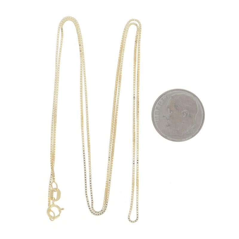Collier de chaîne en or jaune 14k Italie 22