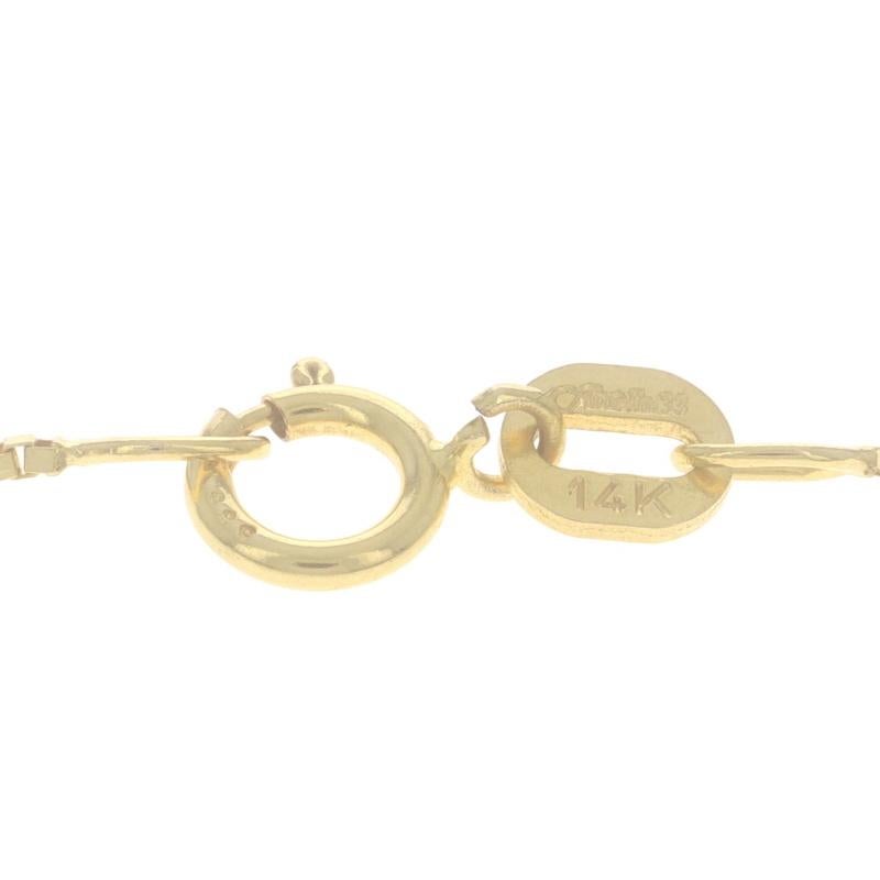 Collier de chaîne en or jaune 14k Italie 22