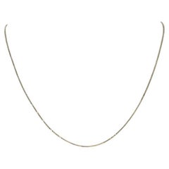 Yellow Gold Box Chain Necklace 15 3/4" - 18k