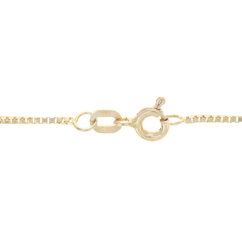 Yellow Gold Box Chain Necklace 16 1/4