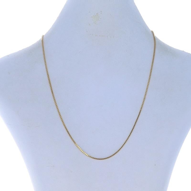 Yellow Gold Box Chain Necklace 16