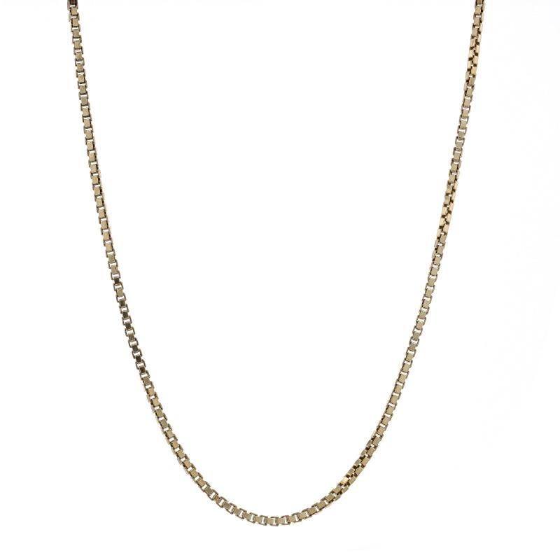 Yellow Gold Box Chain Necklace 16