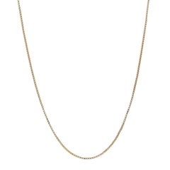 Yellow Gold Box Chain Necklace 17 3/4" - 14k