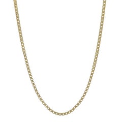 Collier à chaîne boîte en or jaune 17 3/4" - 14k